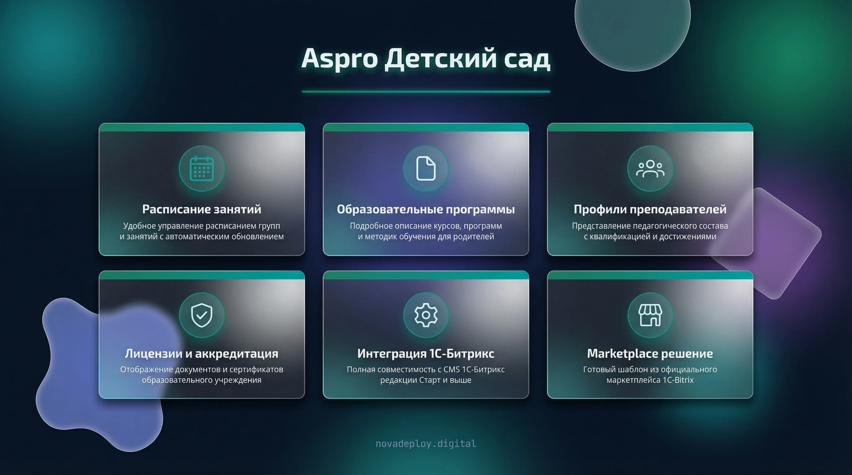 Аспро: Детский сад и образовательный центр — 89900 ₽ | Готовый сайт на 1С-Битрикс
